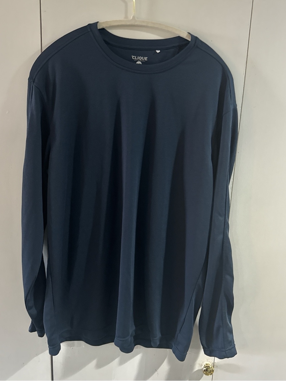 Clique Men’s Long Sleeve Crew — Deep Navy